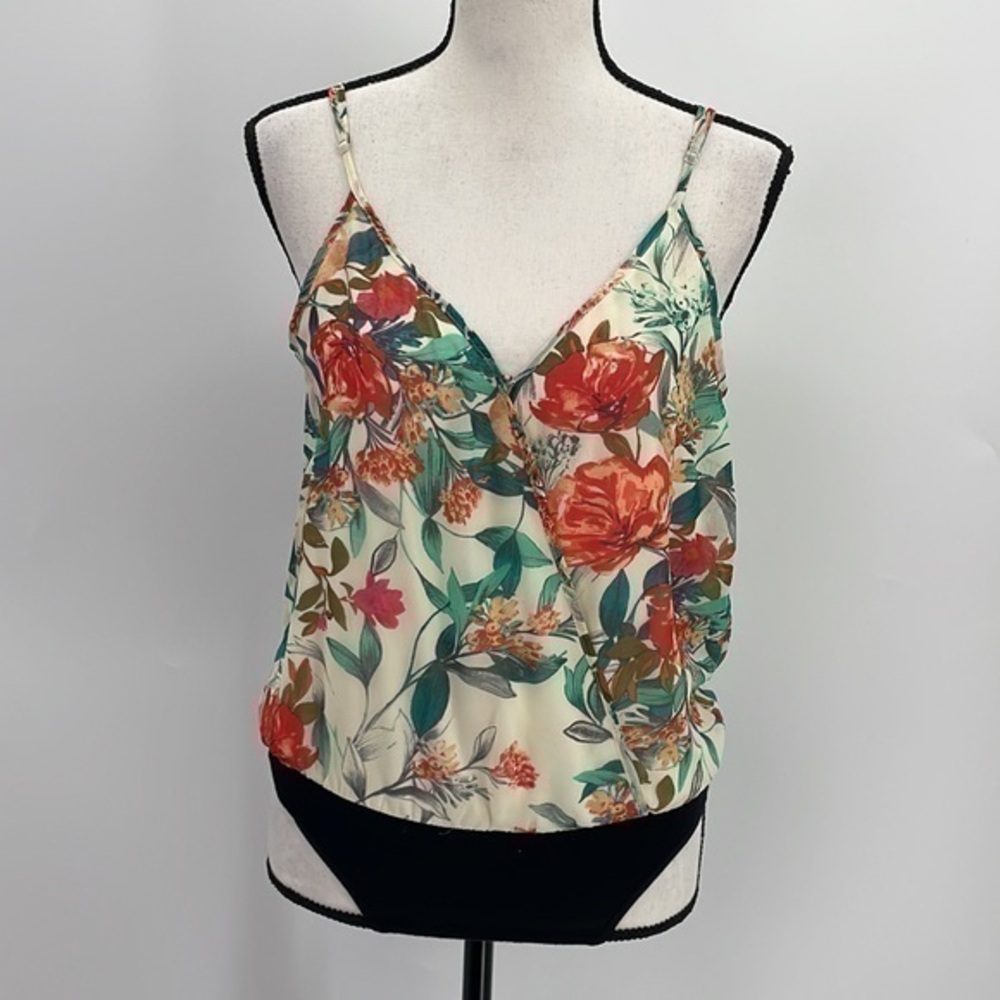 UEC Guess floral tank top bodysuit size XS